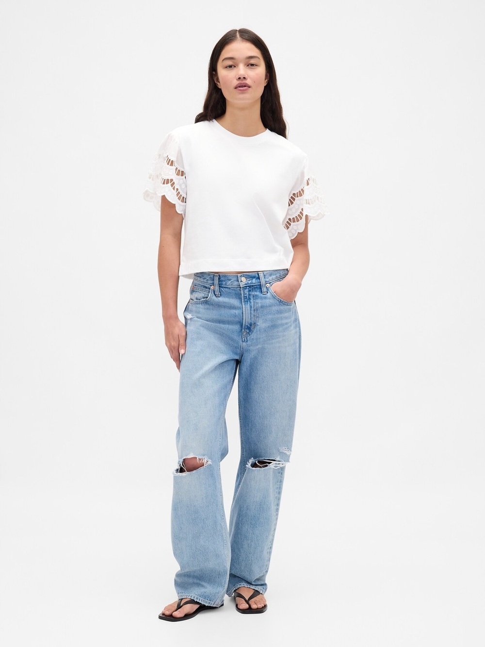 Gap Organic Cotton Vintage Soft Heavyweight Crop T-Shirt